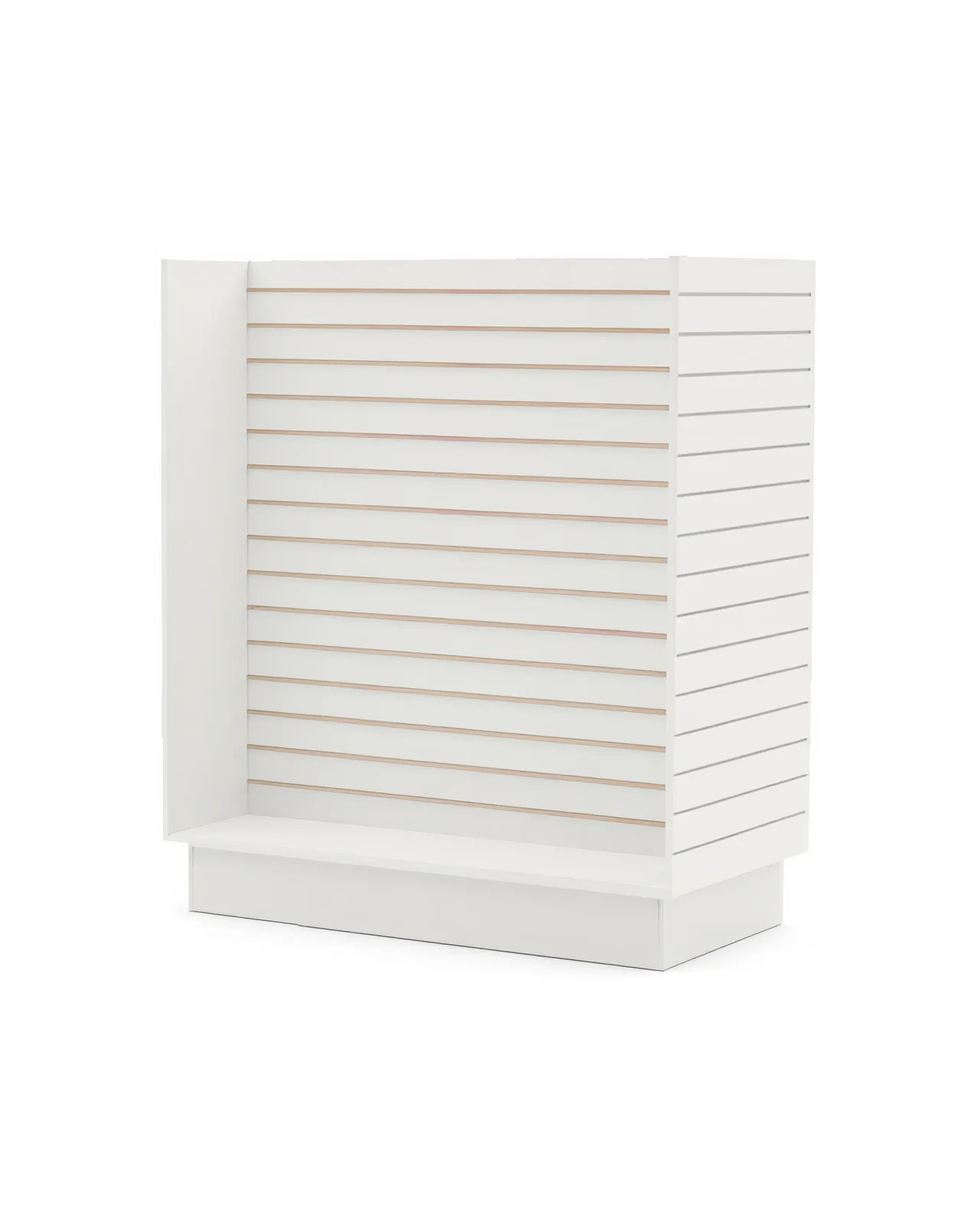 Slat-wall H Unit - White Slatwall | TX Store Fixtures