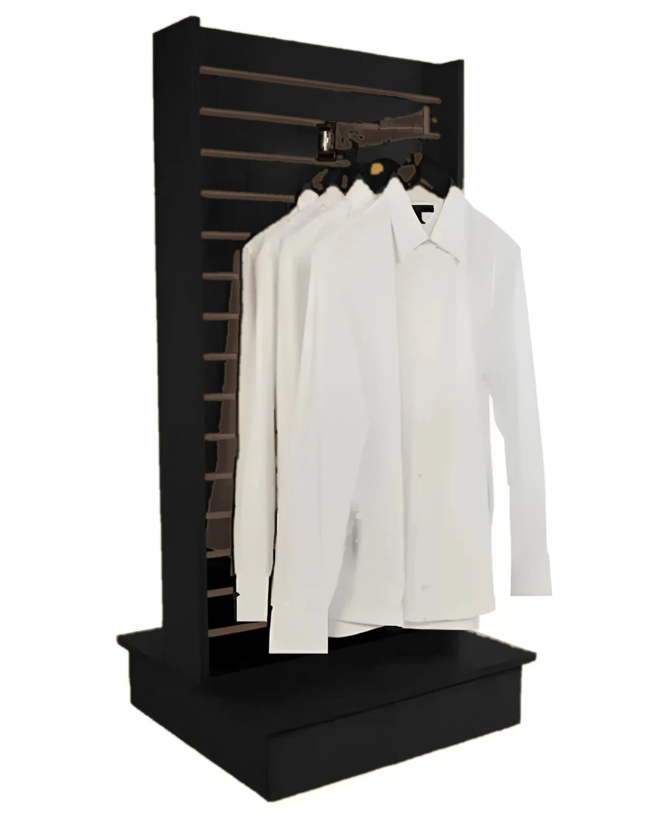 Slatwall Vertical Display - Black Slatwall | TX Store Fixtures