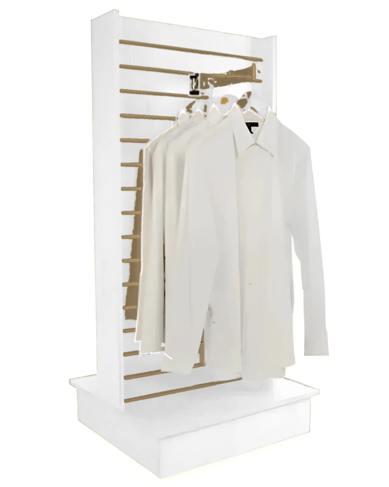 Slatwall Vertical Display - White Slatwall | TX Store Fixtures