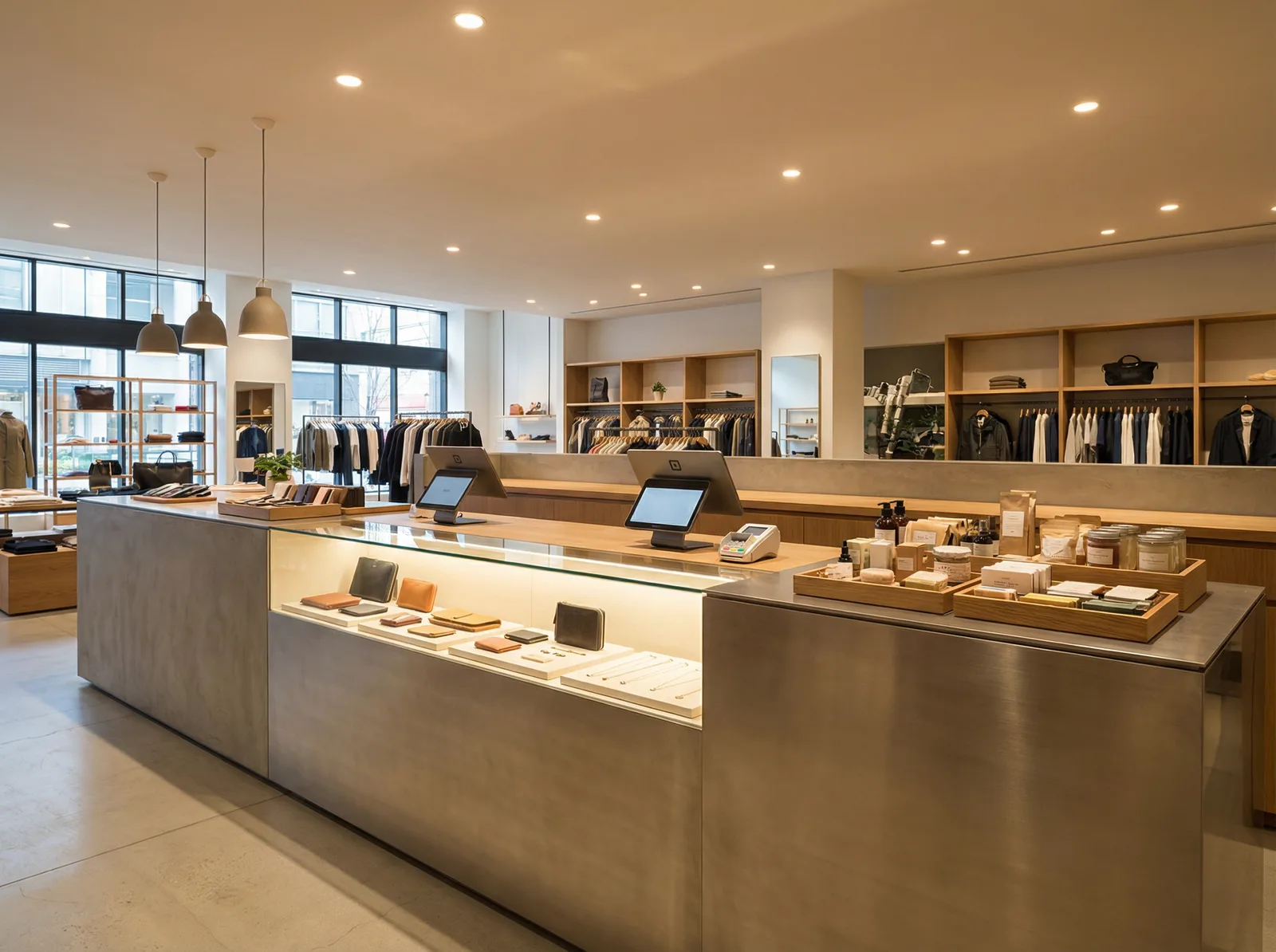 Checkout counter with register