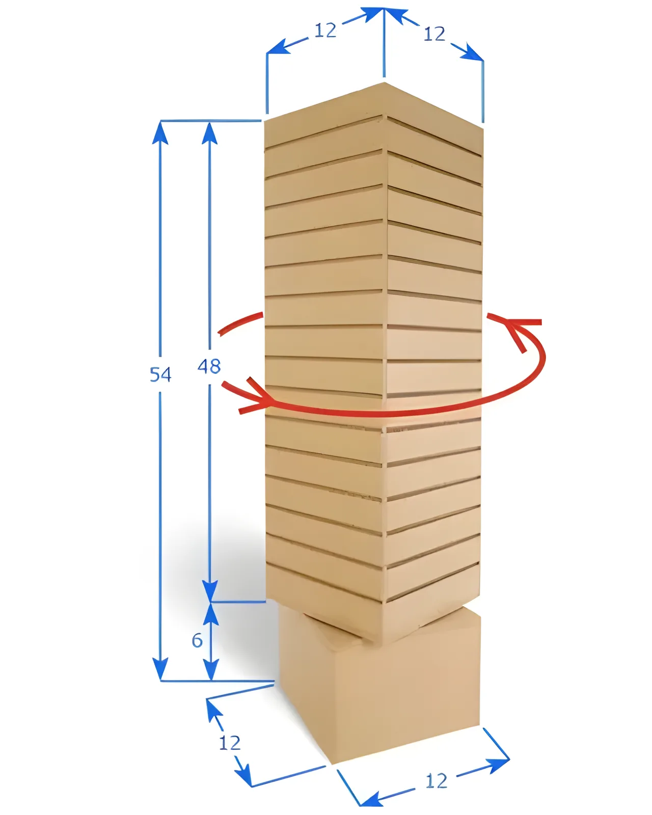 Static Display Rotating Blocks Slatwall Rotating Skinny Display – TX Store Fixtures